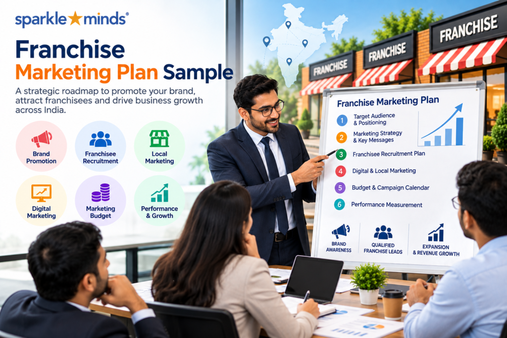 Franchise marketing plan sample for brand promotion and franchisee recruitment in India